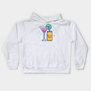 Lemon Juice With Orange Soda Canned Drink Cartoon Kids Hoodie